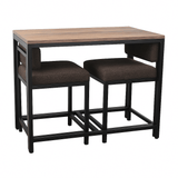 Wood and Metal 2 Seater Dining Table