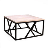 Square Metal and Wood Center Table - Make in Modern