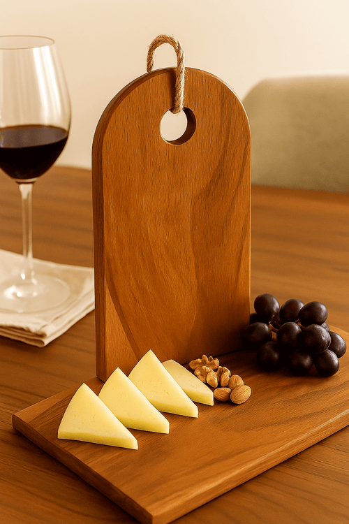 Acacia Wood U-Shaped Brown Wooden Chopping Board