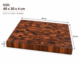 Premium End Grain Wooden Chopping Board | Heavy Duty Butcher Block Cutting Board for Kitchen | Handmade Wooden Cutting Board