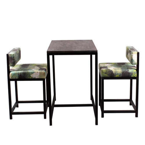 Multicolor Metal Chair set of 2 with modern design, featuring sturdy steel frames and stylish padded seats.