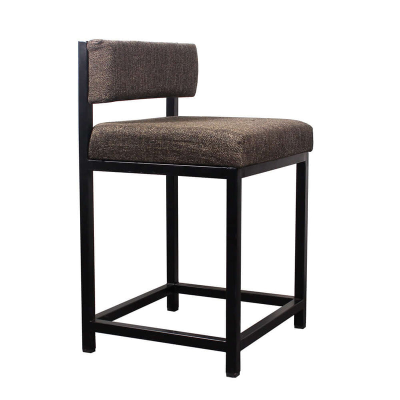 Black & Brown Metal Chair Set of 2 featuring a stylish design and sturdy construction.