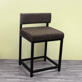 Black & Brown Metal Chair Set of 2