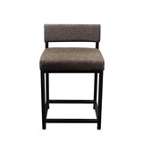 Black & Brown Metal Chair Set of 2