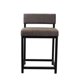 Black & Brown Metal Chair Set of 2