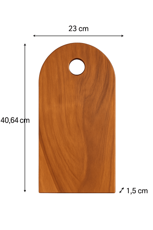 Acacia Wood U-Shaped Brown Wooden Chopping Board