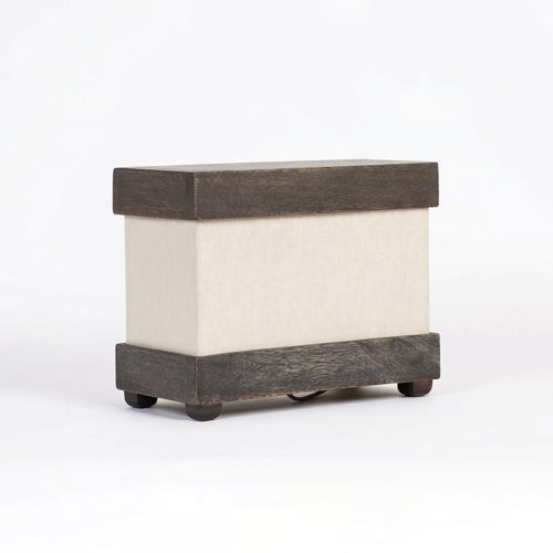 Rectangular Black Wooden Finish Table Lamp
