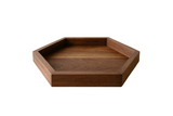 Hexagonal Wooden Serving Tray/Walnut Shade Wooden Tray (Set of 3)