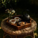 Hexagonal Wooden Serving Tray/Walnut Shade Wooden Tray (Set of 3)
