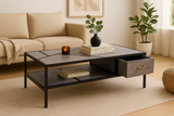 Vintage Metal and Wooden Center Table