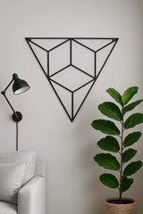 Triangle shape metal wall art
