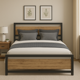 Wood and Metal Double Bed