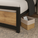 Wood and Metal Double Bed