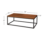 Walnut & Matte Black Shaded Coffee Table