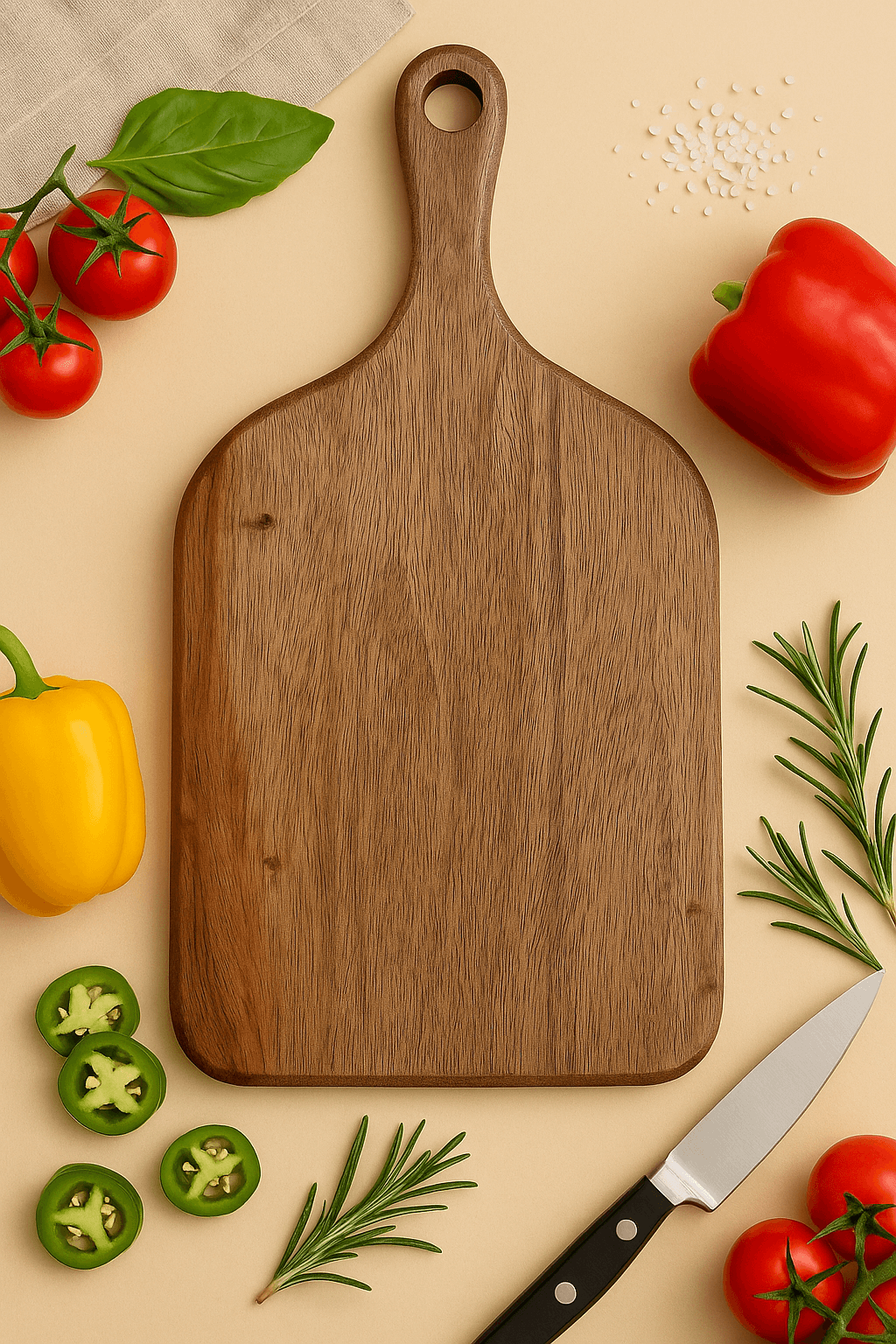Acacia Hardwood Chopping Board with Handle