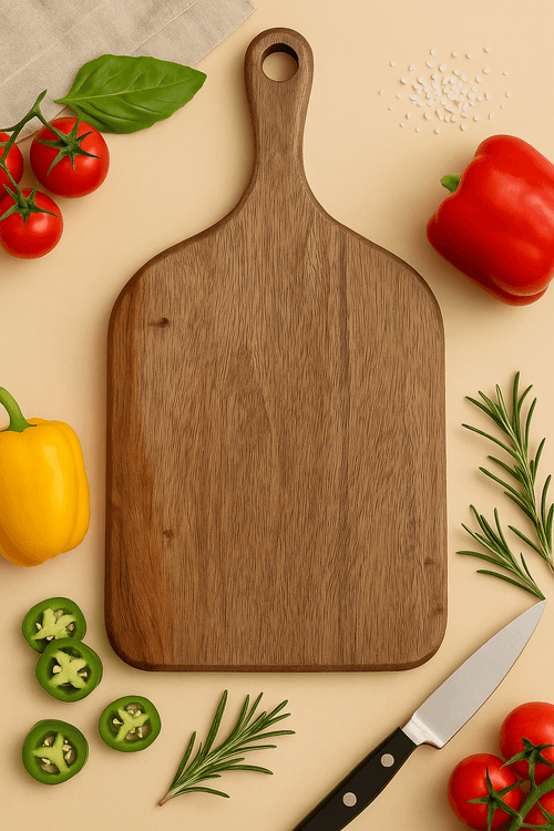 Acacia Hardwood Chopping Board with Handle