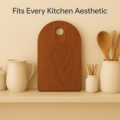 Acacia Wood U-Shaped Brown Wooden Chopping Board
