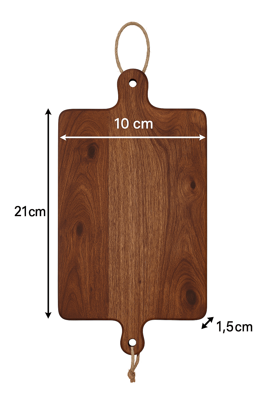 Multi-Purpose Wooden Serving Board & Cutting Board With Handle