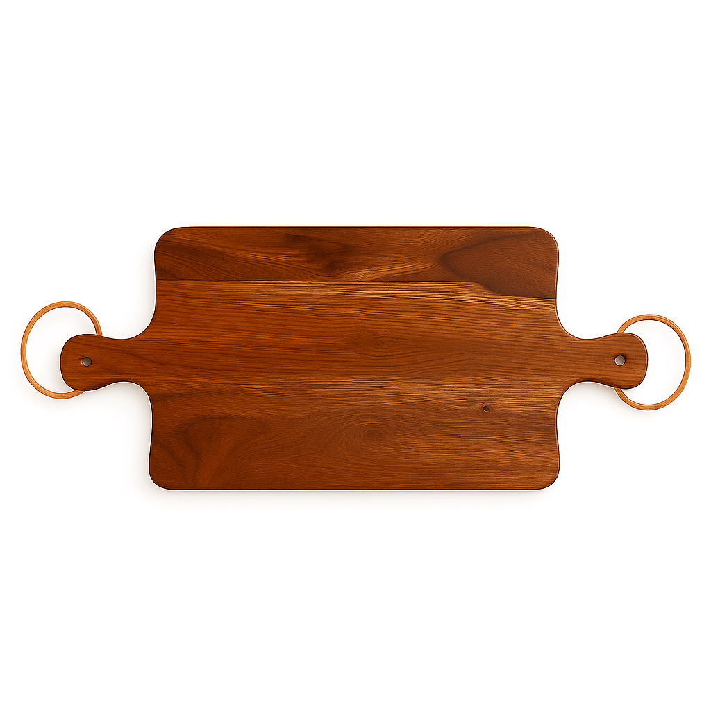 Multi-Purpose Wooden Serving Board & Cutting Board With Handle