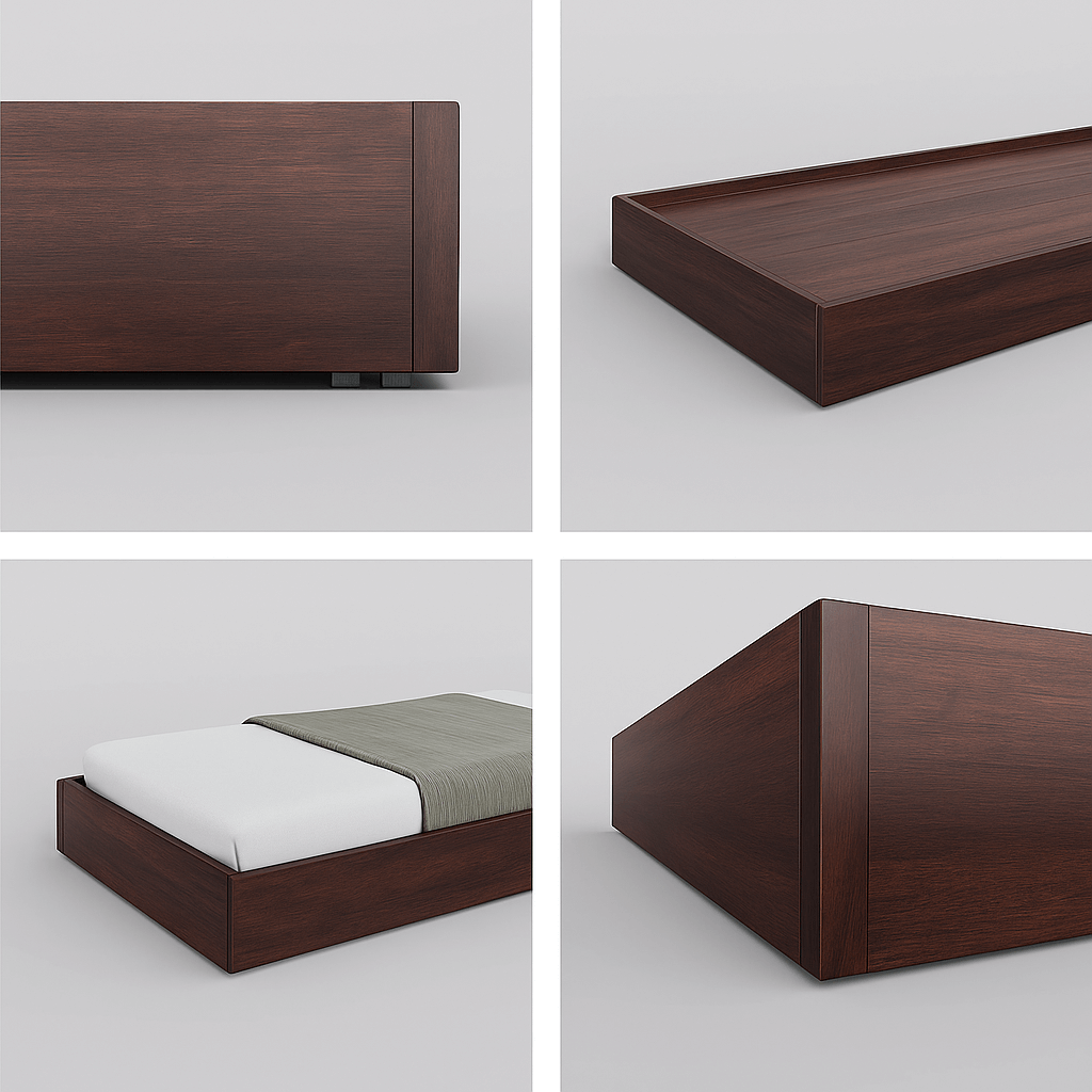 Sheesham Solid Wood Trundle Brown
