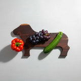 Acacia Hardwood Dog Shape Cutting Board - Serving Tray 2pc