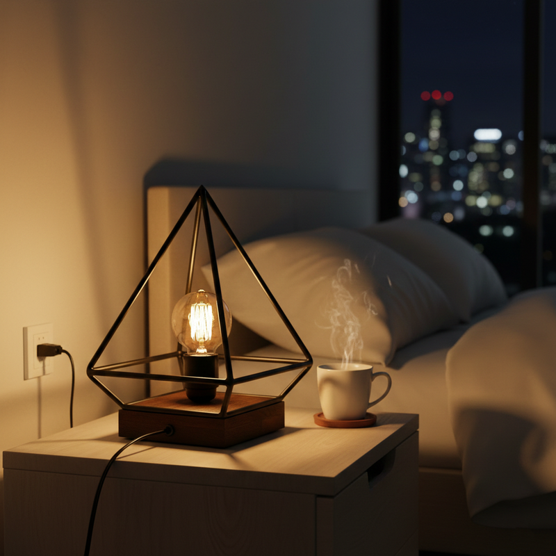 Triangle shape E27 Edison Table Light Lamp
