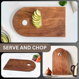 Acacia Wood U-Shaped Brown Wooden Chopping Board