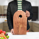 Acacia Wood U-Shaped Brown Wooden Chopping Board