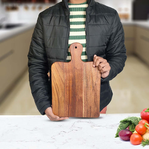 Acacia Wood Chopping Board with Handle