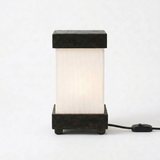 Rectangular Off-White & Black Finish Table Lamp