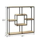 Wood & Metal Modular Wall Shelf