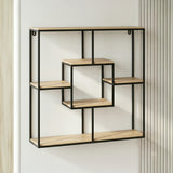 Wood & Metal Modular Wall Shelf