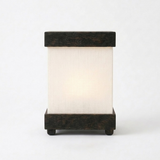 Rectangular Off-White & Black Finish Table Lamp