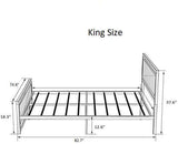 Wood and Metal Double Bed