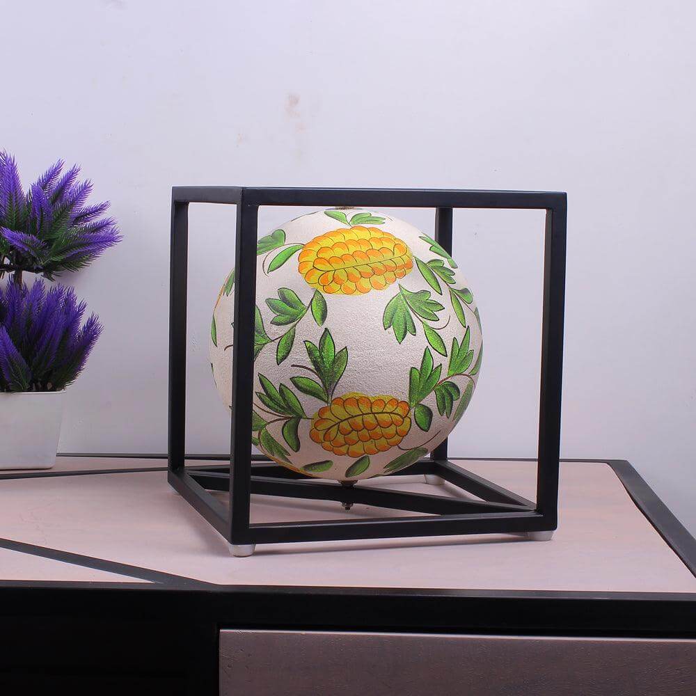 Handprinted Multicolor Decorative Globe Stand - Make in Modern