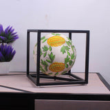 Handprinted Multicolor Decorative Globe Stand