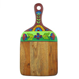 Acacia Wood Hand Painting Chopping Board with Handle - Make in Modern