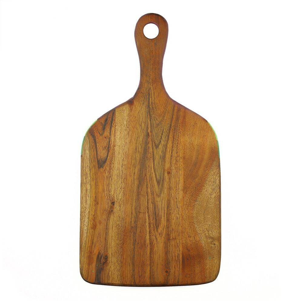 Acacia Wood Hand Painting Chopping Board with Handle - Make in Modern