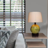 Off-White Shaded Globe Base Table Lamp - Make in Modern