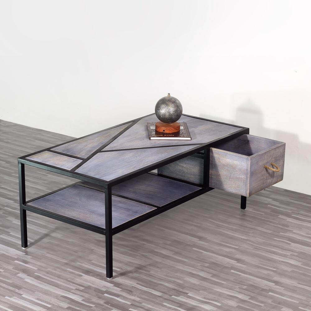 Vintage Metal and Wooden Center Table - Make in Modern