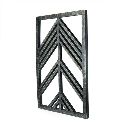 Rectangular Silver Antique Arrow Wall Textured Panel Set - Make in Modern
