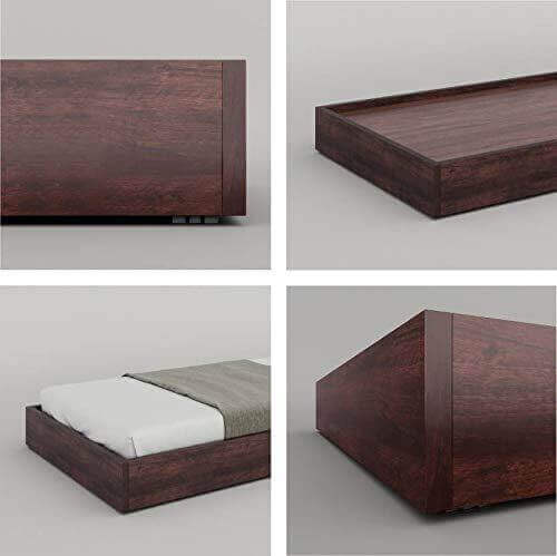 Single Size Solid Wood Trundle Bed Brown - Make in Modern