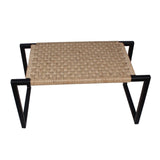 Handcrafted metal and jute sitting table - Make in Modern