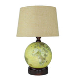 Natural Jute Shade Globe Base Table Lamp