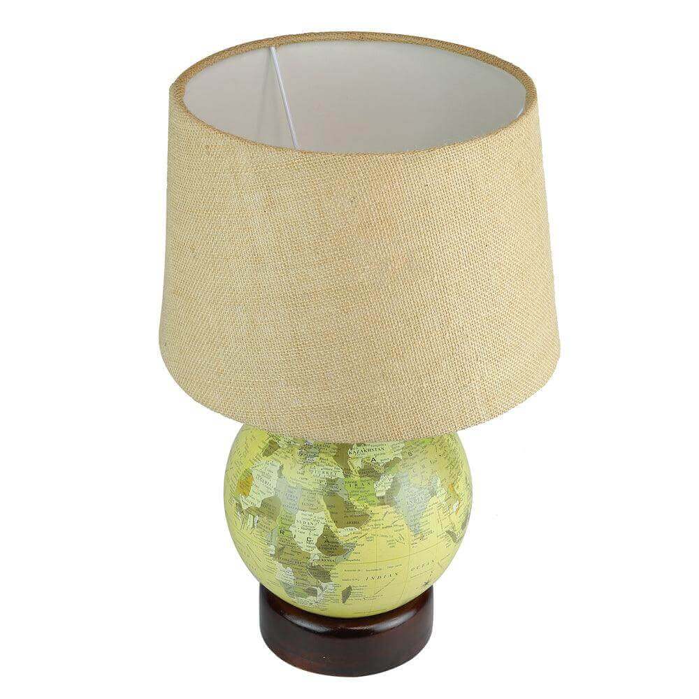 Natural Jute Shade Globe Base Table Lamp - Make in Modern