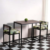 Wood and Metal 2 Seater Dining Table