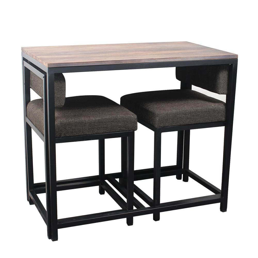 Wood and Metal 2 Seater Dining Table - Make in Modern