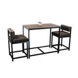 Wood and Metal 2 Seater Dining Table - Make in Modern