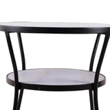 Round  2 tier Metal and Wooden Center Table - Make in Modern