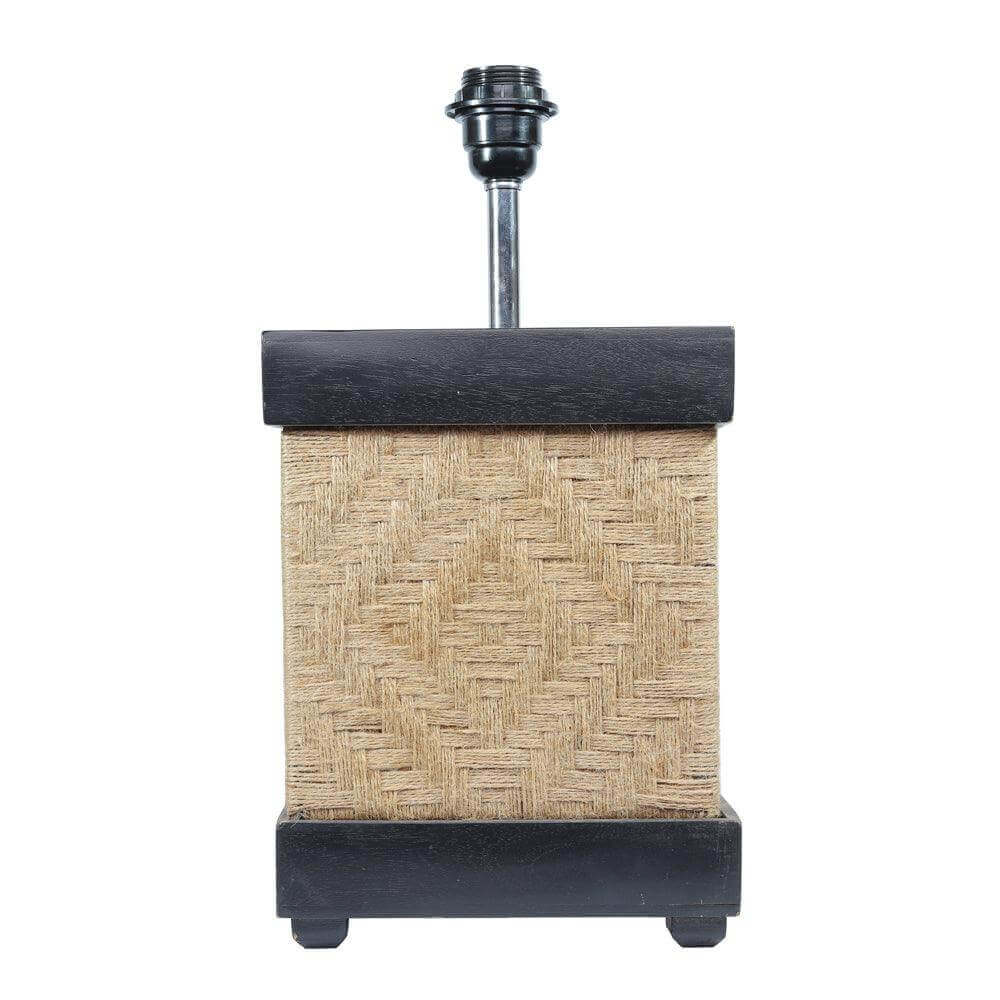 Handcrafted jute table lamp with shade - Make in Modern